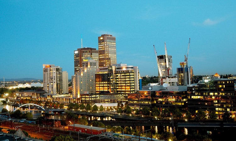 Die Skyline von Melbourne