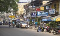 Luang Prabang typischer asiatischer Verkehr