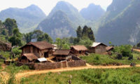 Typisches Dorf in den Bergen