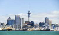 Die Skyline von Auckland