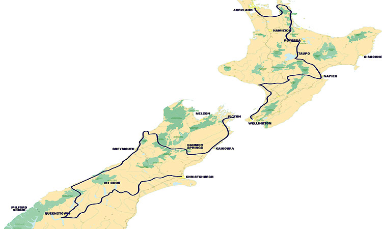 Neuseeland Nord- und Südinsel