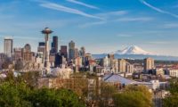 Die Skyline von Seattle mit der Space Needle