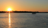 Sonnenuntergang am Sambesi River