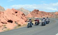 Bikers ride the Route 66
