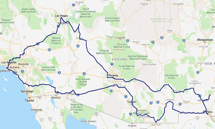 USA – Abenteuer Wilder Westen Route
